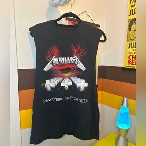 metallica vintage reprint cut off tank tshirt XL